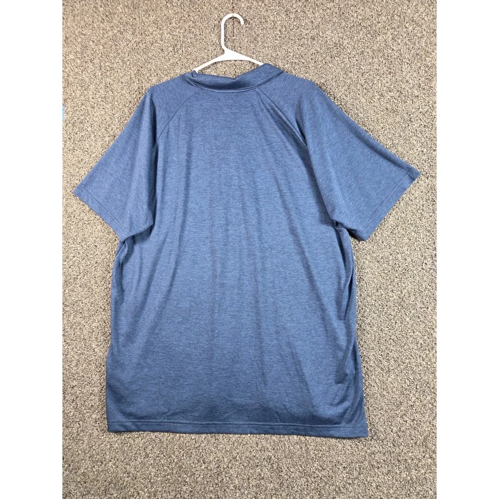 Adidas Golf Shirt Mens‎ XXL Blue Sporty Athletic Fitness Polyester Polo 0360